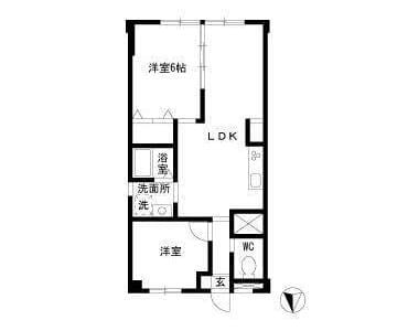 綾東ヴィレッジ壱番館 401 間取り図