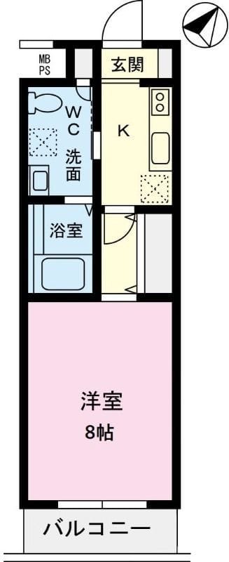 TFレジデンス鵜の木 206 間取り図