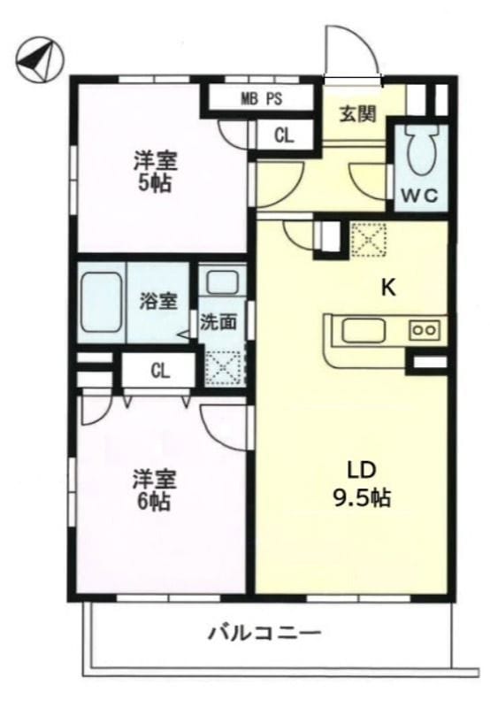TFレジデンス鵜の木 208 間取り図