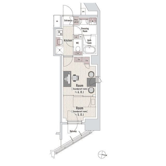 TRACK渋谷本町 0503 間取り図