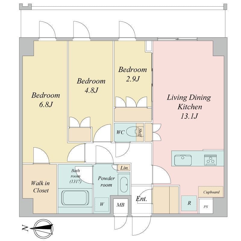 LIME RESIDENCE KAWAGUCHI EAST 0710 間取り図