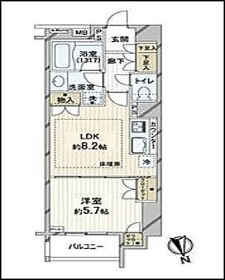 ダイナシティ高円寺 305 間取り図