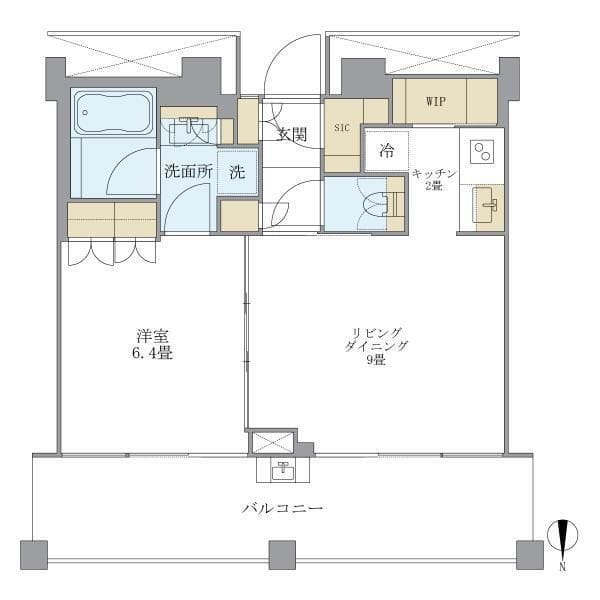 Brillia ist 中野セントラルパーク 204 間取り図