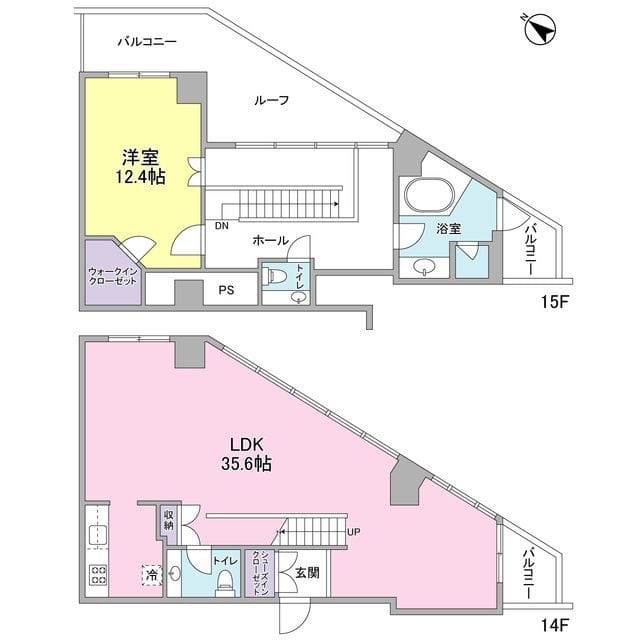 フォレストタウン参宮橋 1404 間取り図