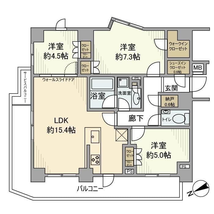 クレアホームズ永福町耀の邸 301 間取り図