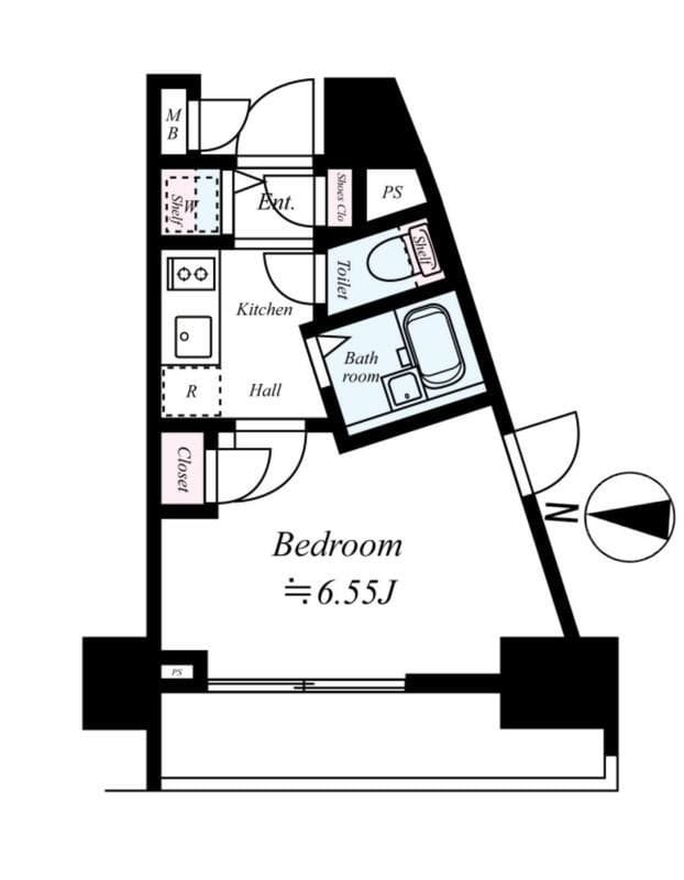 プレスタイル門前仲町 403 間取り図