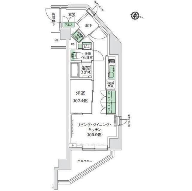 スタイリオ三軒茶屋 204 間取り図