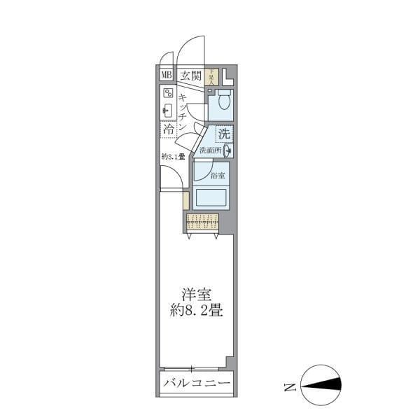 サウダージ自由が丘 102 間取り図
