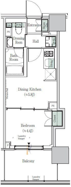 ONE ROOF RESIDENCE NISHINIPPORI 1006