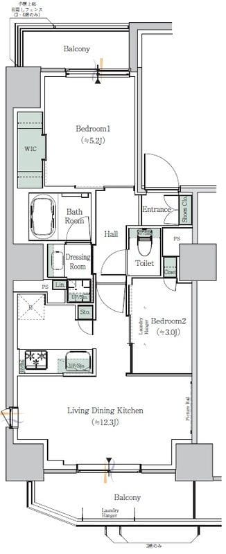 ONE ROOF RESIDENCE NISHINIPPORI 701 間取り図