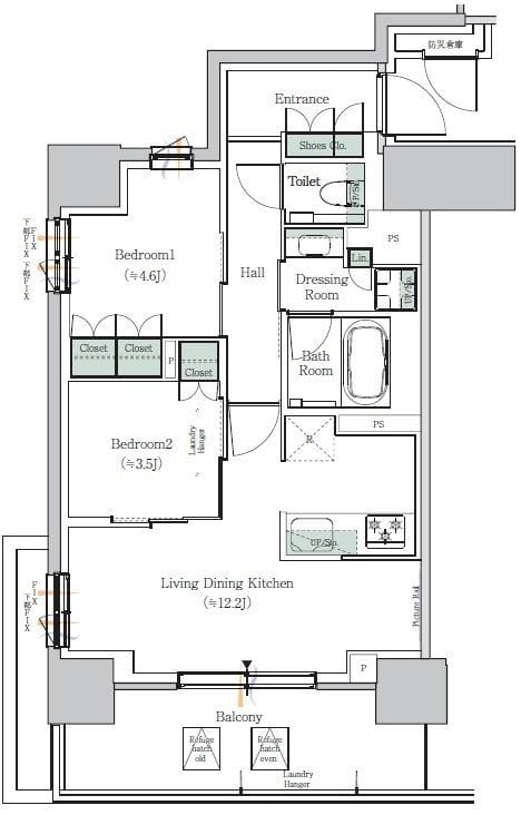 ONE ROOF RESIDENCE NISHINIPPORI 904 間取り図