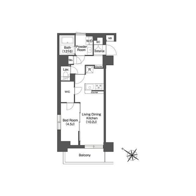 エスタート三ノ輪 0301 間取り図