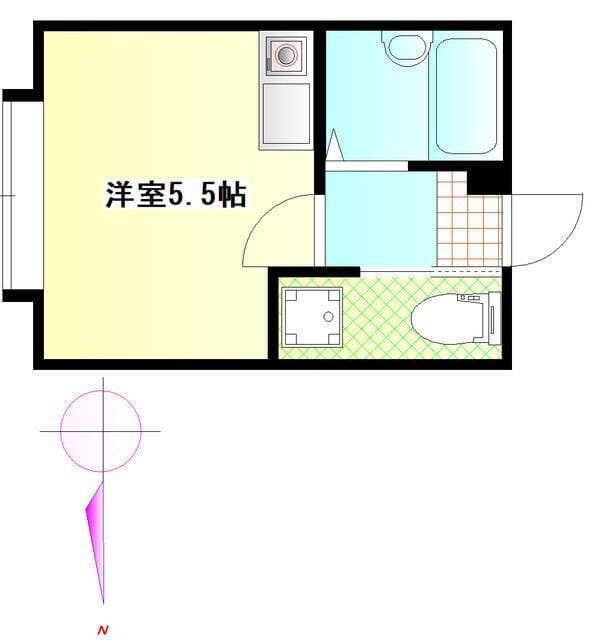 カースク大岡山 102 間取り図