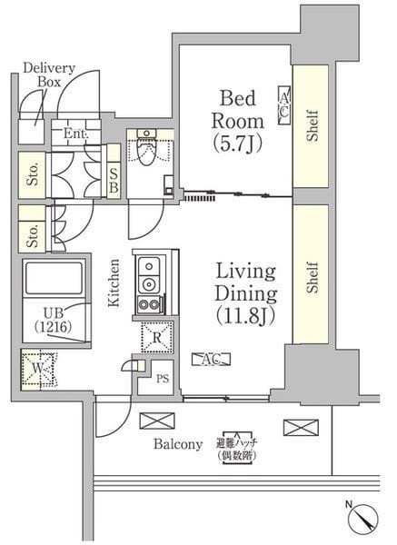 メゾンカルム日本橋馬喰町 1404 間取り図