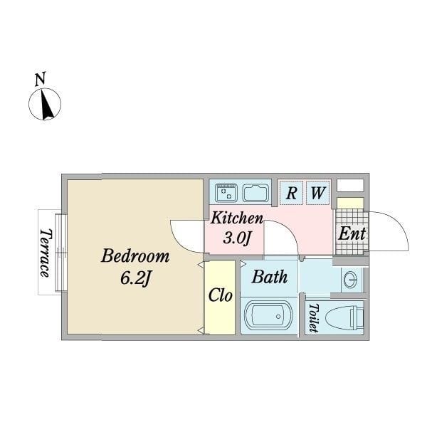 モスアゲートH 101 間取り図