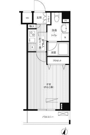グランハイツ東中野 112 間取り図