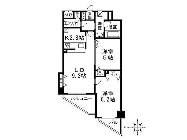 ライオンズマンション護国寺富士見坂 3F 間取り図