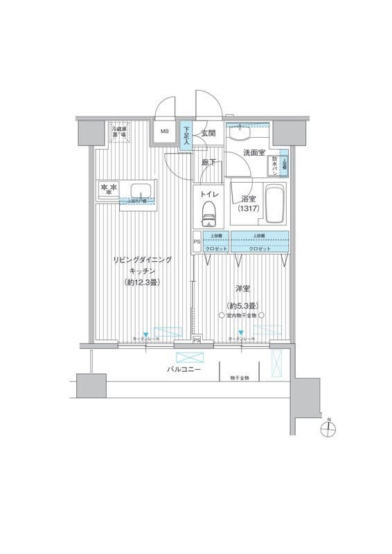 パークスリー高円寺 203 間取り図