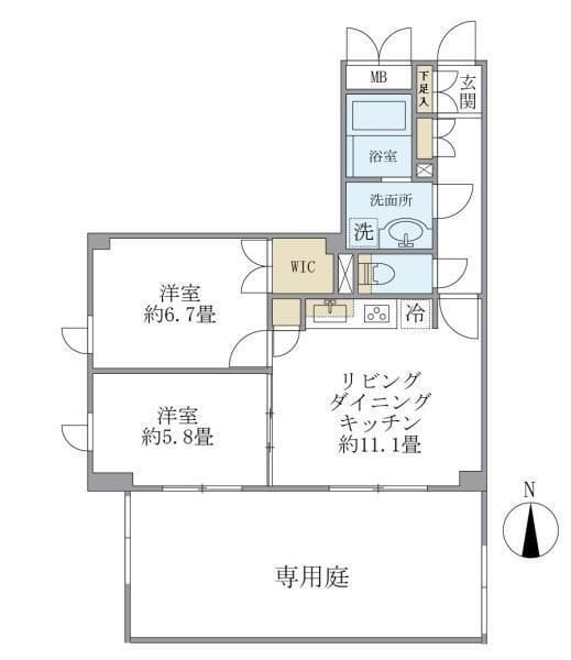 KDXレジデンス杉並方南町 102 間取り図