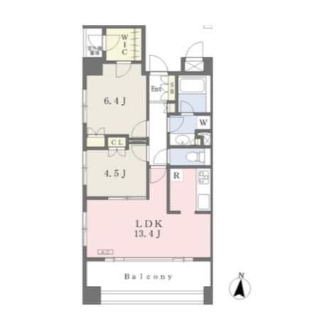 カスタリア住吉Ⅱ 1001 間取り図