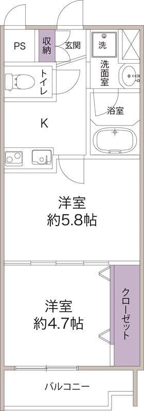 ヴィアレット原宿 202 間取り図
