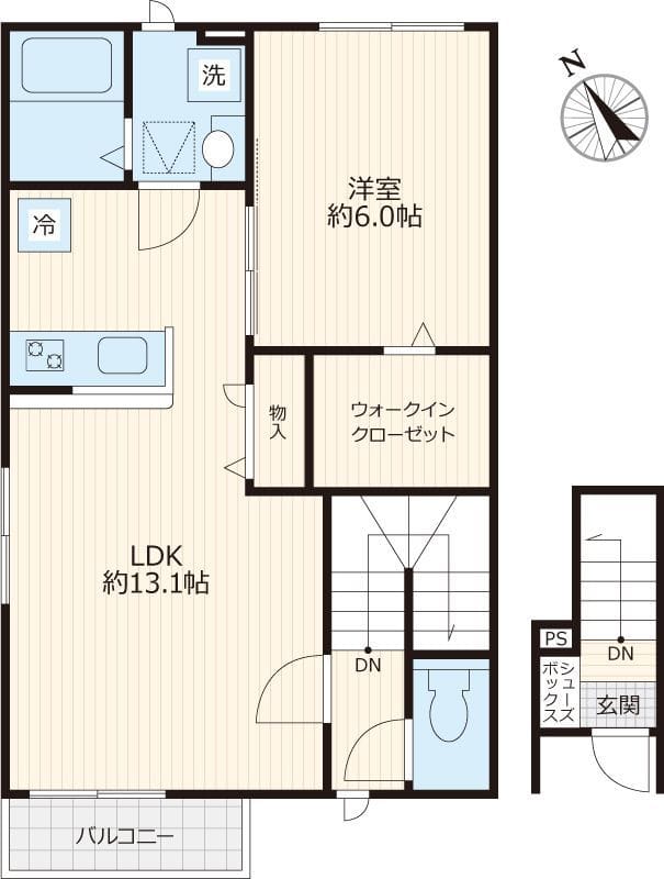 ヴィクトワール下高井戸 201 間取り図