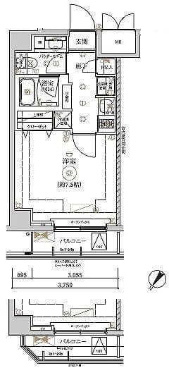 RELUXIA墨田東向島 402 間取り図