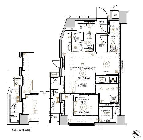 RELUXIA墨田東向島 405 間取り図