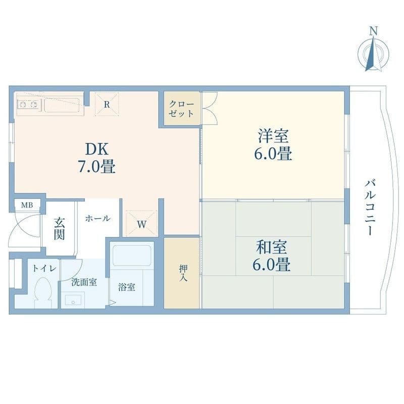 グローベル ザ・クレス椎名町 202 間取り図