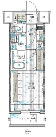 フュージョナル北綾瀬 205 間取り図
