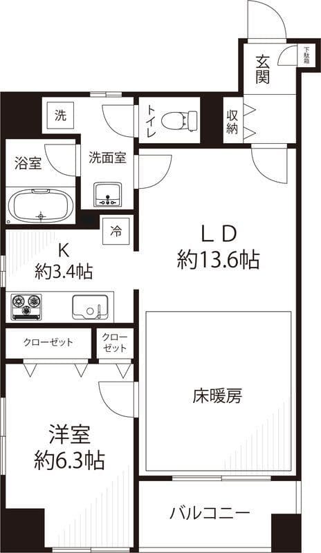 メゾン・ド・日本橋久松町 302 間取り図