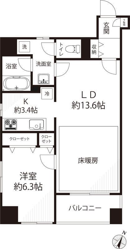 メゾン・ド・日本橋久松町 502 間取り図