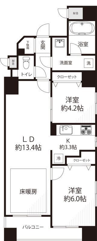 メゾン・ド・日本橋久松町 801 間取り図