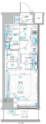 ブライズ大森本町 402 間取り図