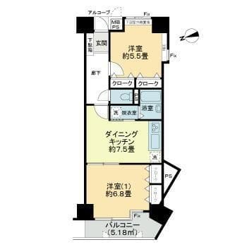 シーサイド片瀬江ノ島 0407 間取り図