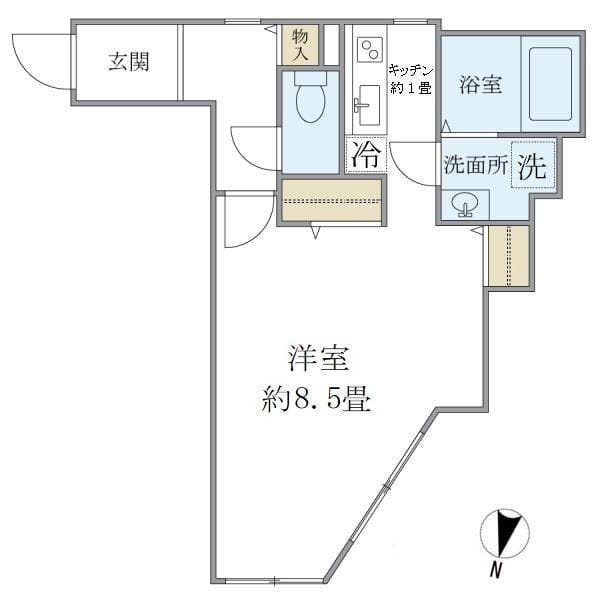 モデュロール上落合 103 間取り図
