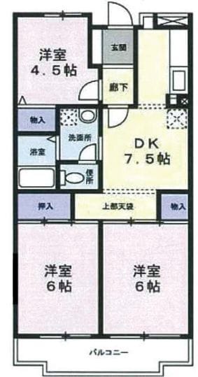 ベルグハイム 303 間取り図