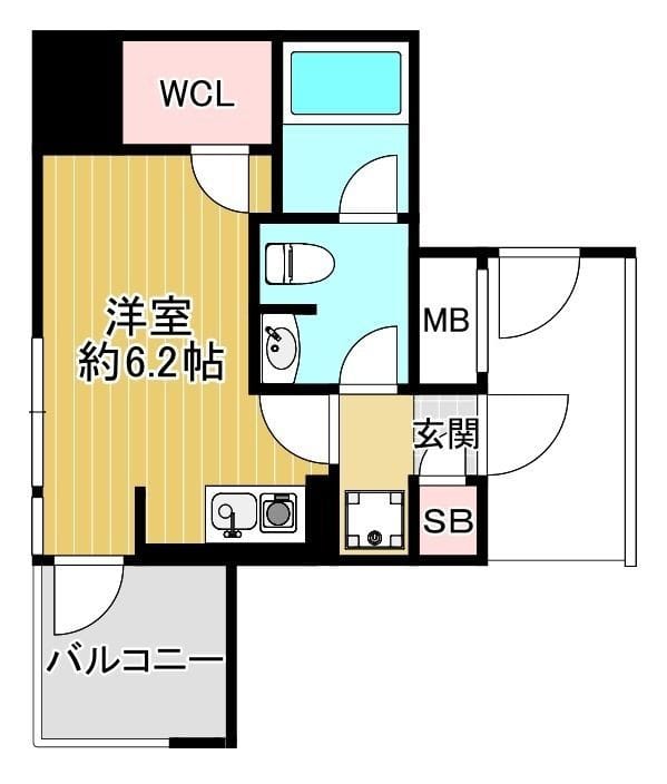 リビオレゾン新虎通り 5F 間取り図