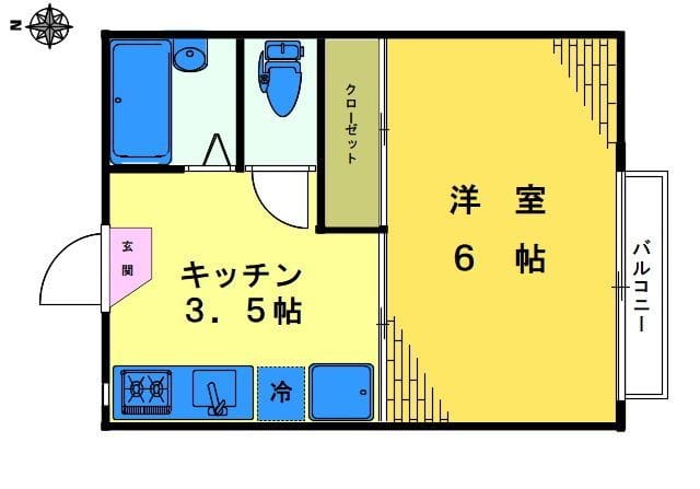 コーポ華 202 間取り図
