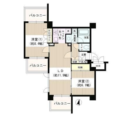 アゼリアテラス新宿 615 間取り図