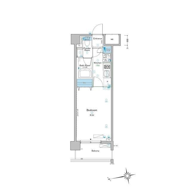 ルフォンプログレ赤羽 206 間取り図