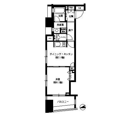 パークキューブ浅草田原町 302 間取り図