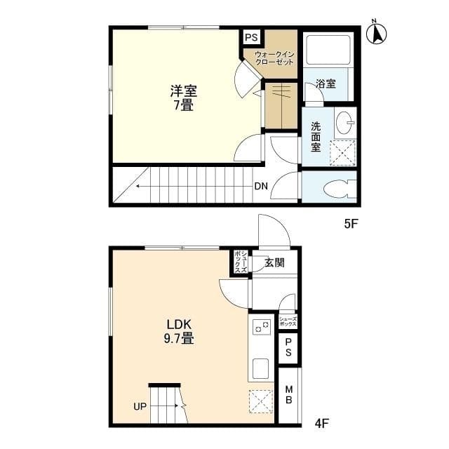 ウェルスクエアイズム文京小日向 401 間取り図