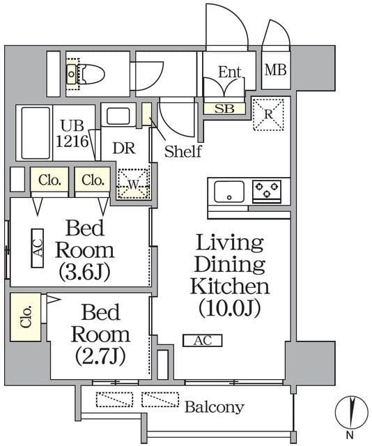 ボアビスタ上野御徒町 601 間取り図