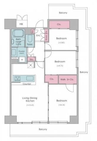 レジディア芝浦 1211