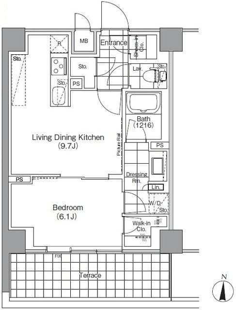 ザ・パークハビオ高円寺 110 間取り図