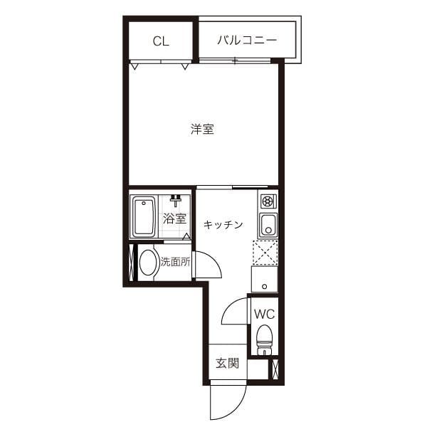 DeLCCS大森 204 間取り図