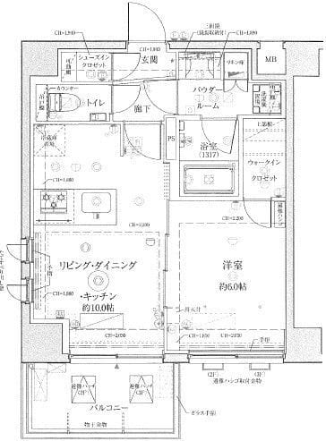 ヴァースクレイシアIDZ南千住 305 間取り図