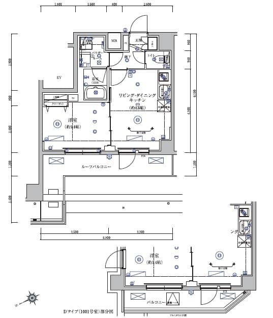 RELUXIA亀戸 1001 間取り図