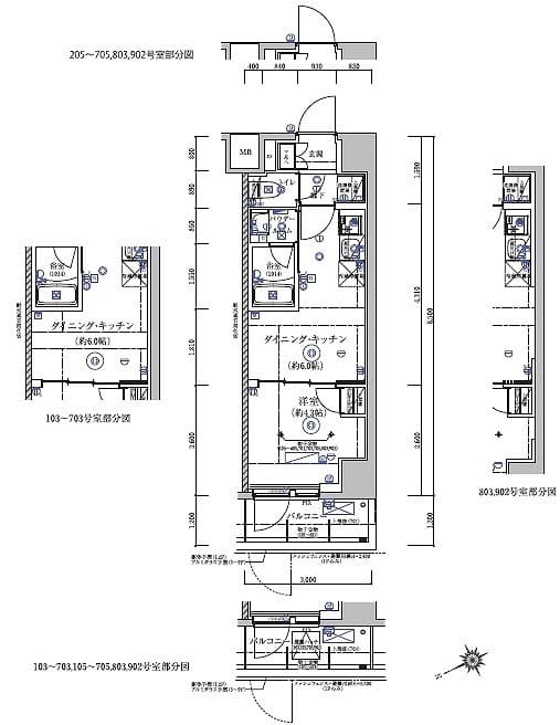 RELUXIA亀戸 101 間取り図